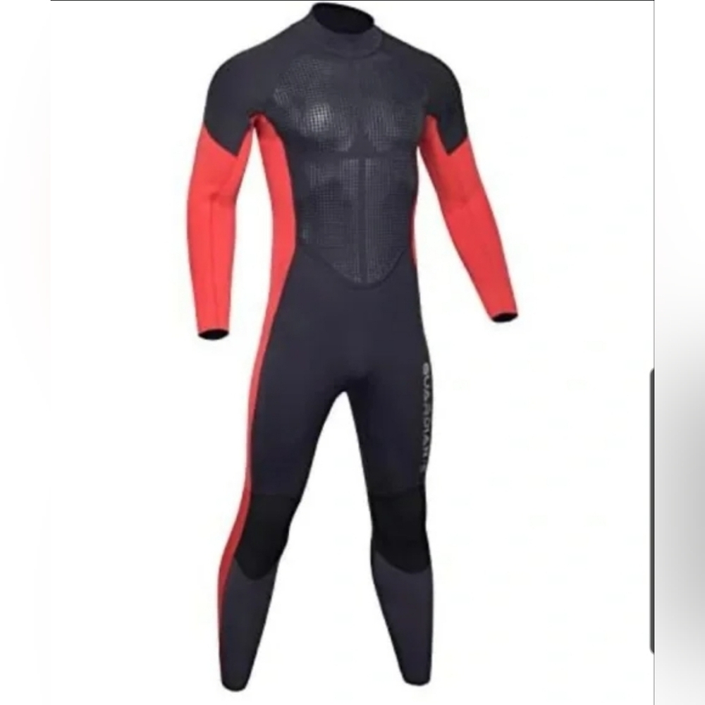 Hevto Guardian II Full Wetsuit Upgraded Neoprene Red Black Size L NWT